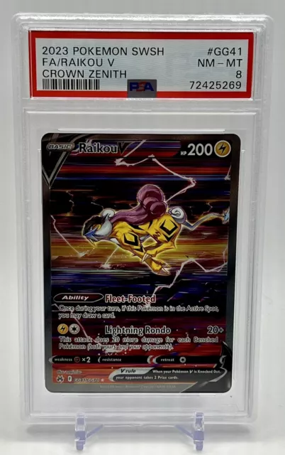 Raikou V - GG41/GG70 Full Art Ultra Rare - Crown Zenith – JAB Games13