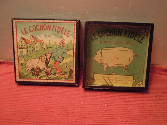 🐷 Jeu Ancien "Le Cochon Fidèle" - JJF Paris - Jeu De Société En Carton - Très Bon État