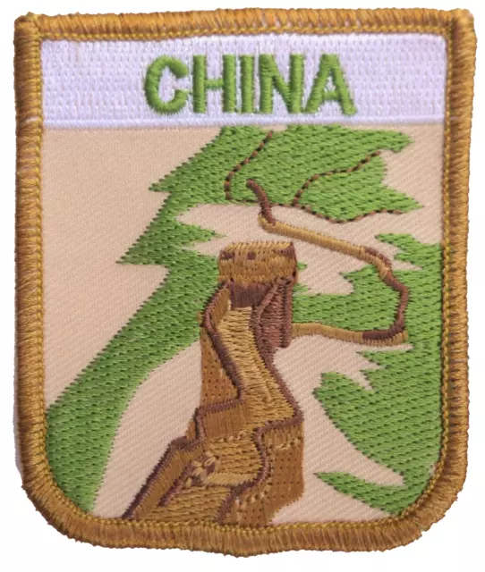 China Great Wall Flag Embroidered Patch