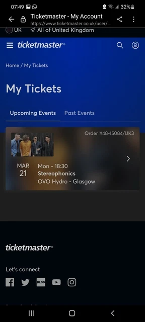 Stereophonics Ticketsx2