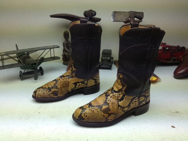 Justin sale snakeskin boots