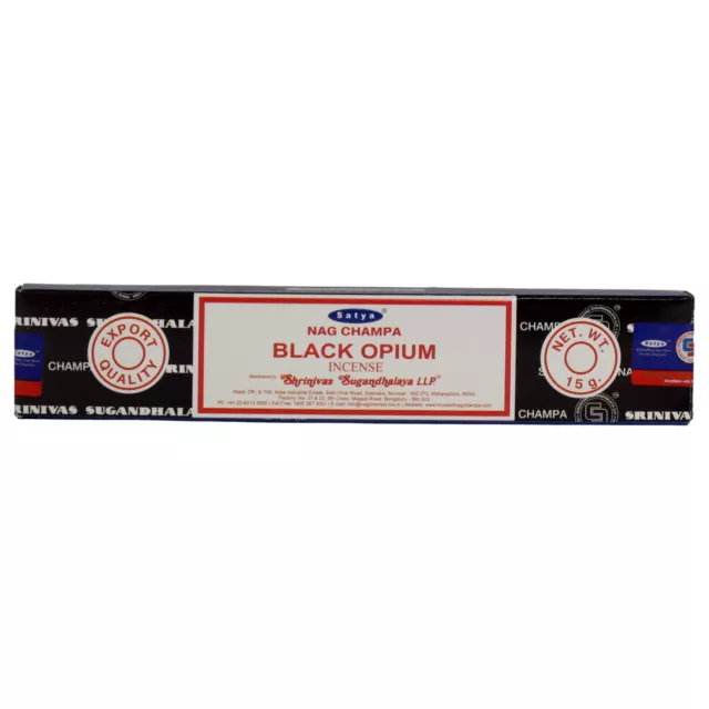 Satya Räucherstäbchen Nag Champa Black Opium 1x15g indische Duftmischung