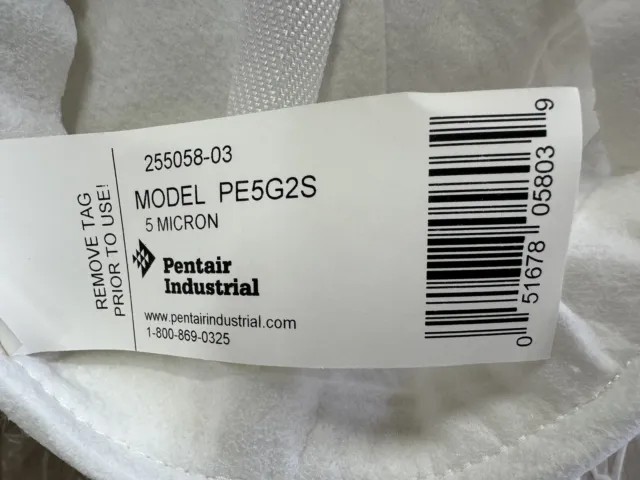 (19) Pentair Pentek Felt Filter Bags PE5G2S, 7" x 32", Size 2, 5 Micron, 120 GPM