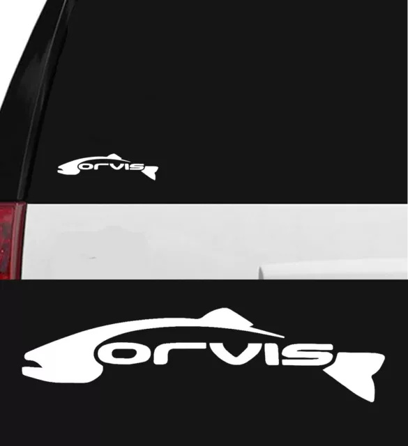 ORVIS FLY FISHING Rod Outdoor Sports Trout Vinyl Decal Sticker Window  Yellow 9 $4.95 - PicClick