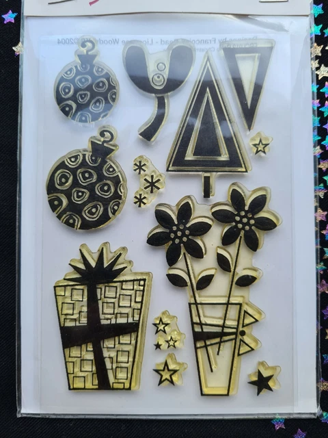 Christmas Craft Stamp Set Bauble Mistletoe Tree Flowers Gift Star Card Making