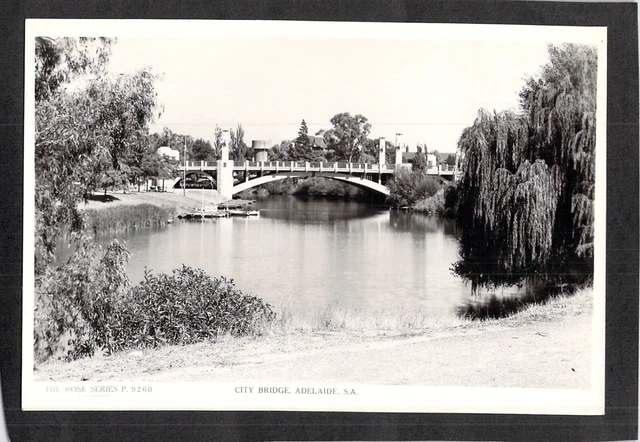 C4325 Australia SA Adelaide Torrens River bridge #9260 vintage Rose Series postc