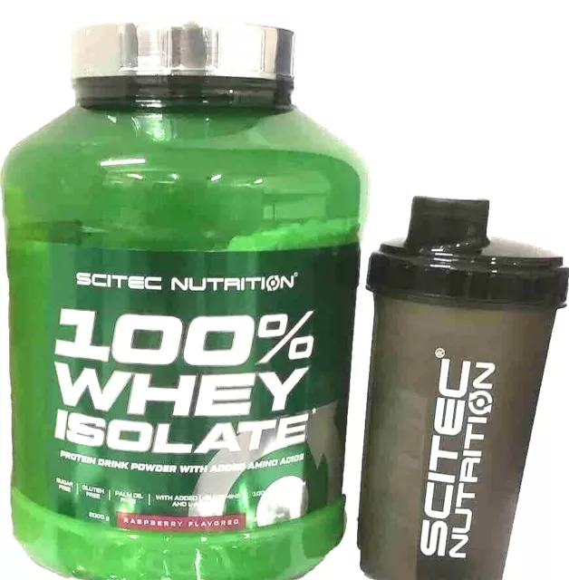 (29,95€/kg)Scitec Nutrition 100% Whey Isolate(2000g)Eiweiß Protein+Bonus Shaker