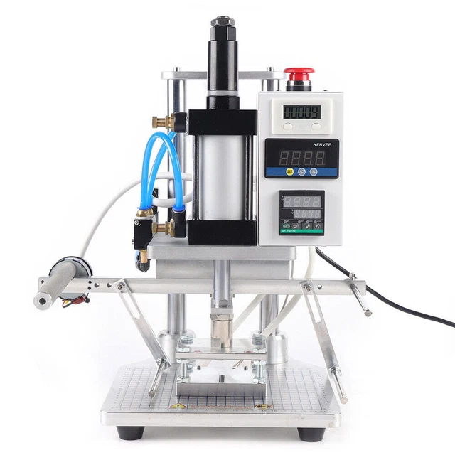 110V 500W Hot Foil Stamping Machine Air Pneumatic Logo Leather PVC Press 60hz