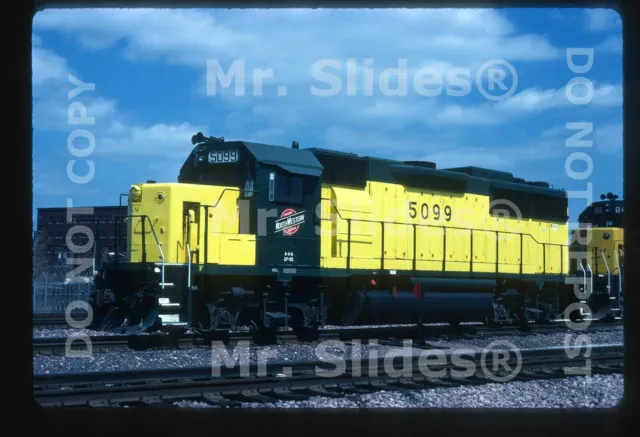 Original Slide C&NW System Chicago & North Western Fresh Paint GP50 5099 In 1988
