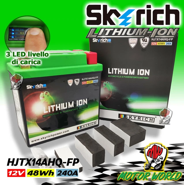 LITHIUM BATTERY SKYRICH Piaggio Vespa GTS Super 300 2008 2009 2010 2011 2012 £134.69 PicClick UK