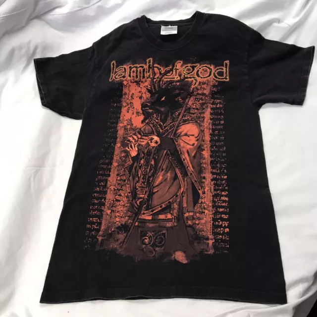 Lamb of God T Shirt Adult Small Baphomet Dark Priest Metal Band Y2k Black Vtg