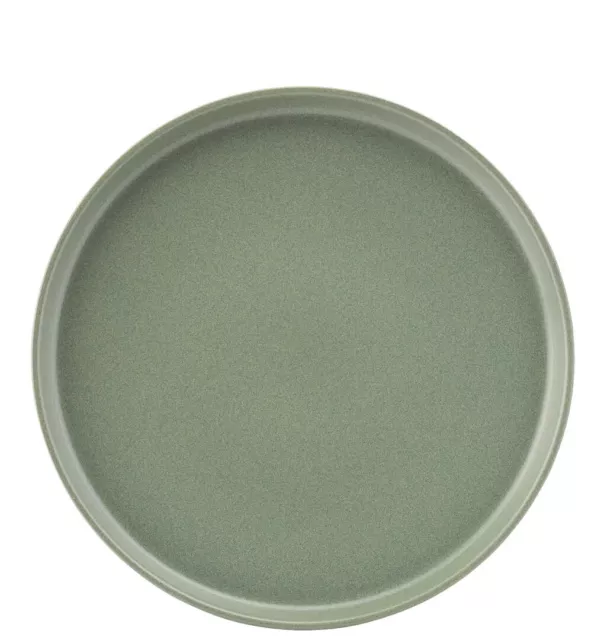 Pico Green Coupe Plates Round Dinner Dessert Plate Set 11" (28Cm) Pack Of 6