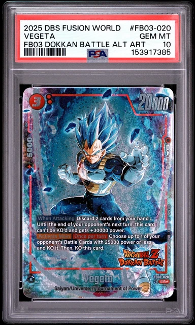 PSA10 VEGETA DRAGON Ball Super Fusion World JPN Ultimate Battle