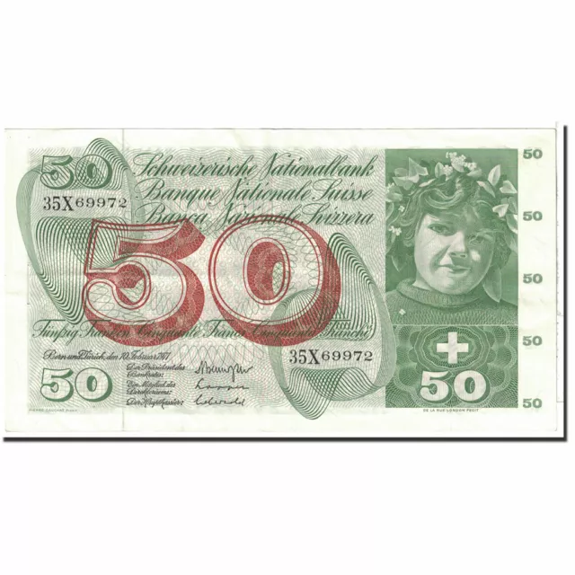 [#120387] Banknote, Switzerland, 50 Franken, 1971, 1971-02-10, KM:48k, AU(55-58)