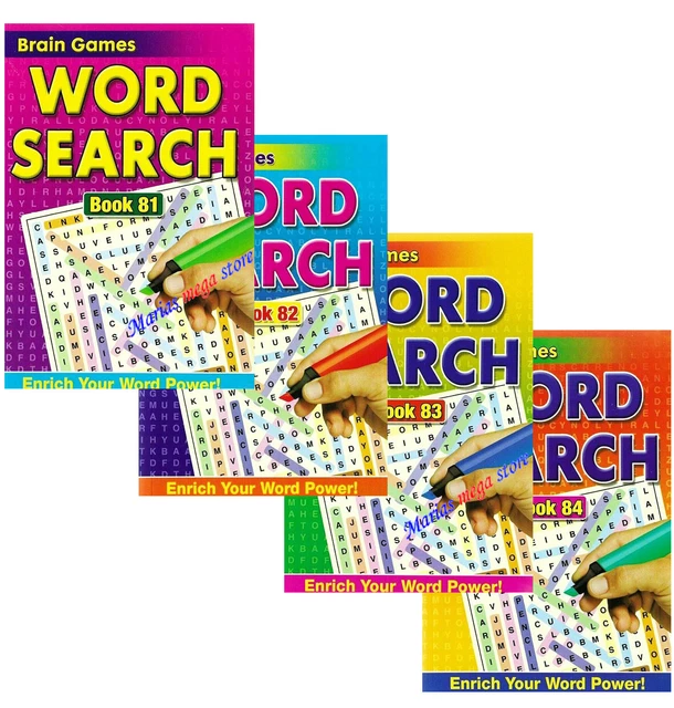 SET OF 4 x Wordsearch Word Search Puzzle Books Brain Games Book - 516 ...