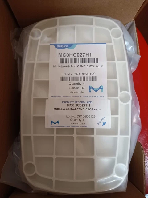 Millipore Millistak+® HC Pod Depth Filter MC0HC027H1 0.027 sq. m (C0HC), 1/4" Millipore Millistak+® HC Pod Depth Filter MC0HC027H1 0.027 sq. m (C0HC), 1/4"