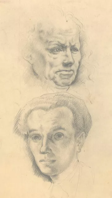 Christopher Alexander (1926-1982) - Mid 20th Century Drawing, Head Studies