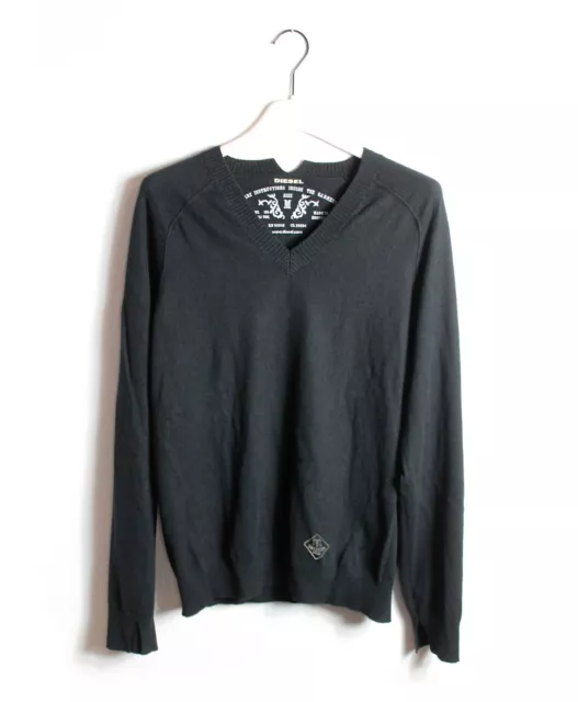 DIESEL black wool sweater (angora wool / wool / cotton) - size M