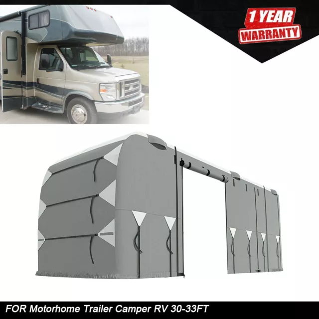 RV Cover Storage Anti-UV 30'-33' FT For Class A Motorhome Trailer Camper