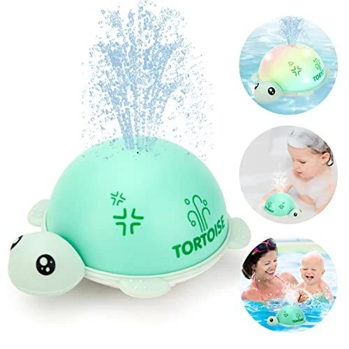 OENUX Baby Bath ToysSpray Water Bath Toys for ToddlersLight Up Bathtub Toys w...