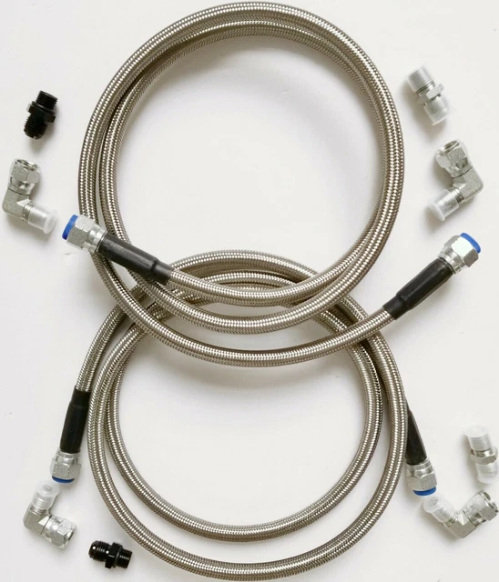 TRANSMISSION OIL COOLER Lines Kit 6AN Hose Line Kit Fit GM 4L60E 4L65E