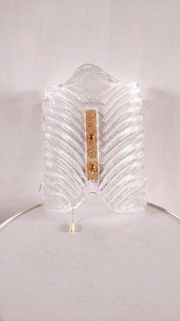 Applique en verre De Murano effet givré design années 70