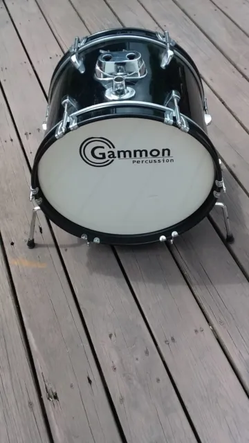 Gammon Percussion Black 13 X 16" Bass Drum Jr. with PEDAL / BEATER
