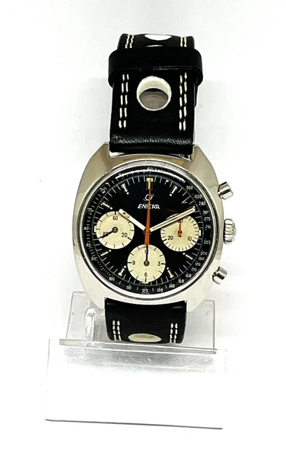ENICAR OCEAN PEARL Black Dial Valjoux 726 Ref. 072 03 01 Chrono Steel MM 40 Box EUR 3.999 00 PicClick FR
