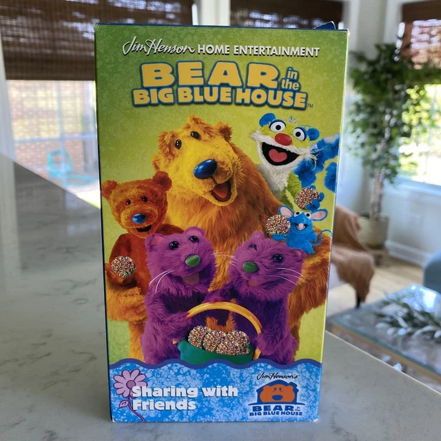 BEAR IN THE Big Blue House VHS Tape “Sharing With Friends” Jim Henson £ ...