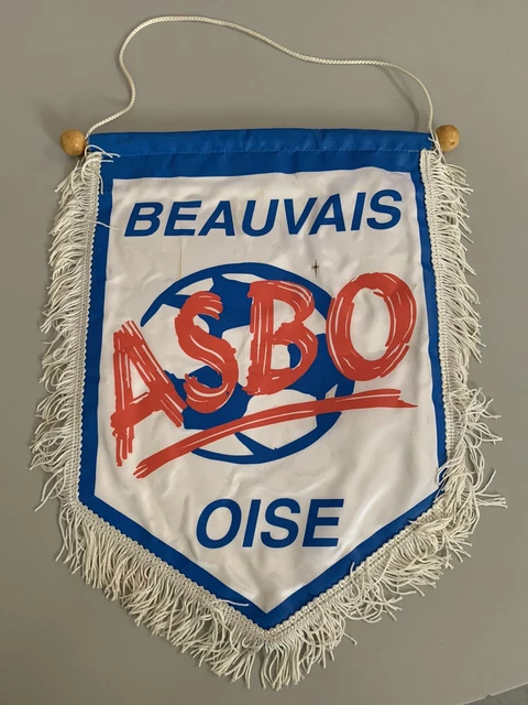 Beauvais Oise ASBO grand fanion vintage foot football pennant wimpel