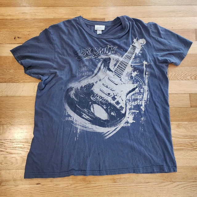 Walt Disney World Aerosmith Ride Mens Shirt Xl Gray Vintage