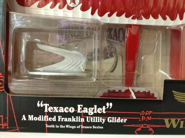 Texaco Eaglet Franklin Glider Diecast Airplane Bank Ertl Red Wings NIB Number 10 2