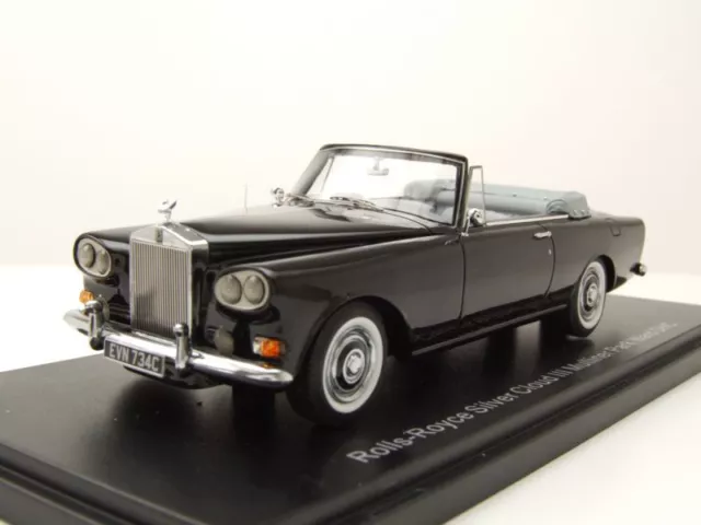 Rolls Royce Silver Nuage III Cabriolet Rhd 1963 Noir Modèle 1:43 Neo Échelle