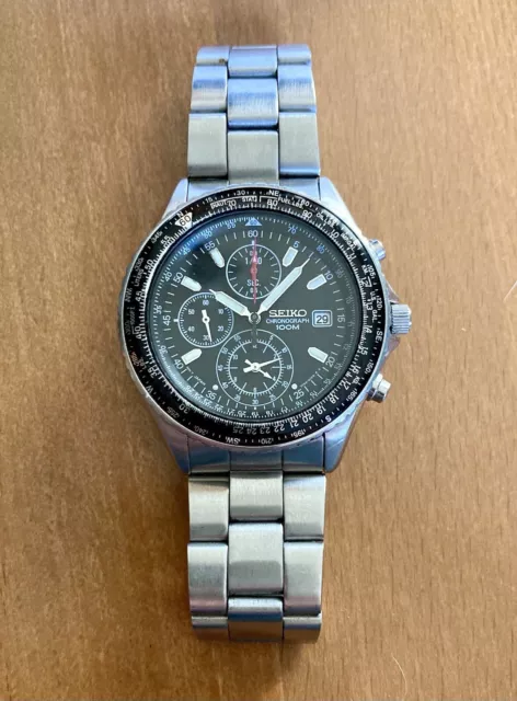 SEIKO 7T92-0CF0 Pilot Flightmaster Chronograph