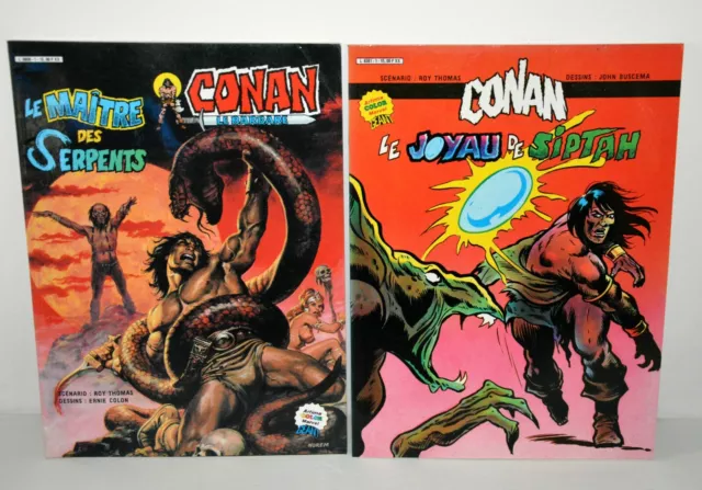 2 BD album CONAN LE BARBARE ARTIMA Color MARVEL GEANT Comics 1984 vintage
