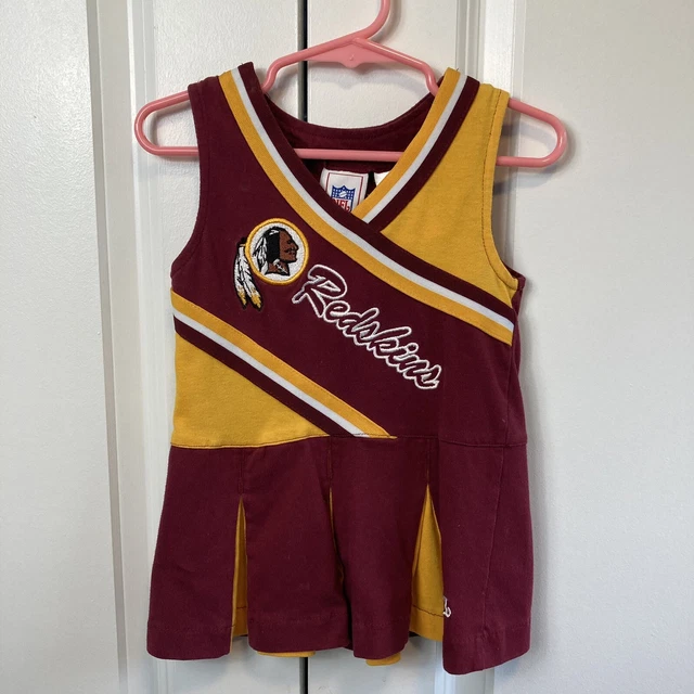 NFL Washington Redskins Girls Toddler 2T Cheerleader Dress Outfit