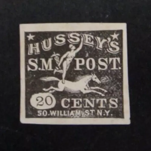 US Local Stamp 87LE4 1863 Hussey's Circus Rider 20c Special Messenger Post