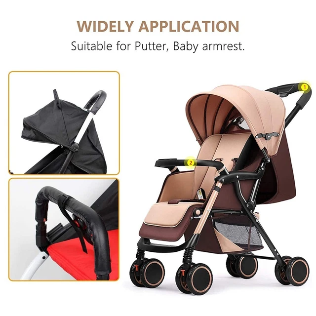 Stroller Handle Cover Protective Cover Pushchair Armrest Case Pu Protective