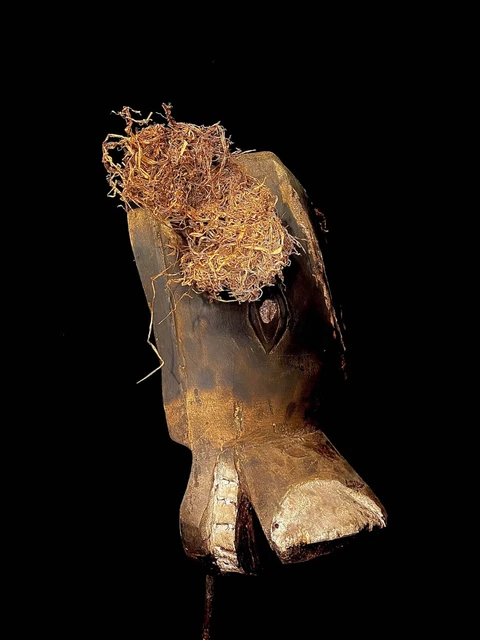 Hand Carved Wooden Face Mask possibly early 20th century. Bull Mask, dugn'b-3338 9