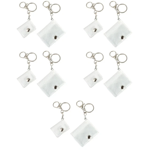 10 PCs pequeño álbum de fotos mini almacenamiento de fotos con llavero