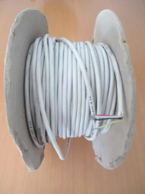 White 6-Core Alarm Wire- Part Reel Left Approx 40-50m NEW