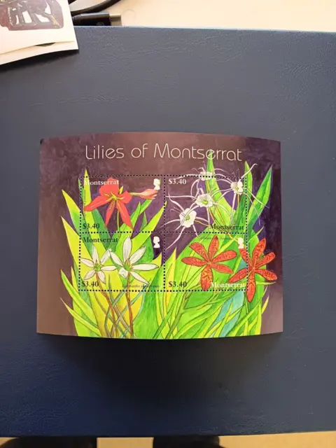 Bloc Neuf Fleurs Montserrat - Mint Sheet Flowers Montserrat