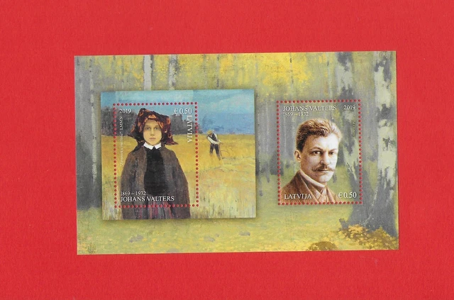 GEMÄLDE von JOHANS VALTERS  # 2019 #  postfrisch # LETTLAND # MiNr. Block 46