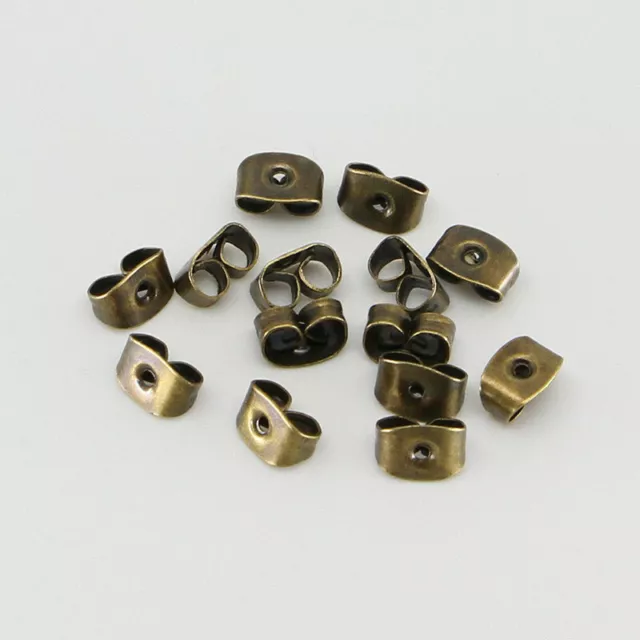 200PCS Iron Earring Backs Stopper Post Butterfly for Sterling Plated Stud