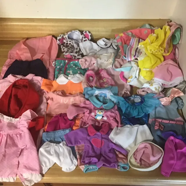 HUGE Baby Doll Clothes Lot of at Least 35+ Pieces 8” UP Baby Alive Size VGUC