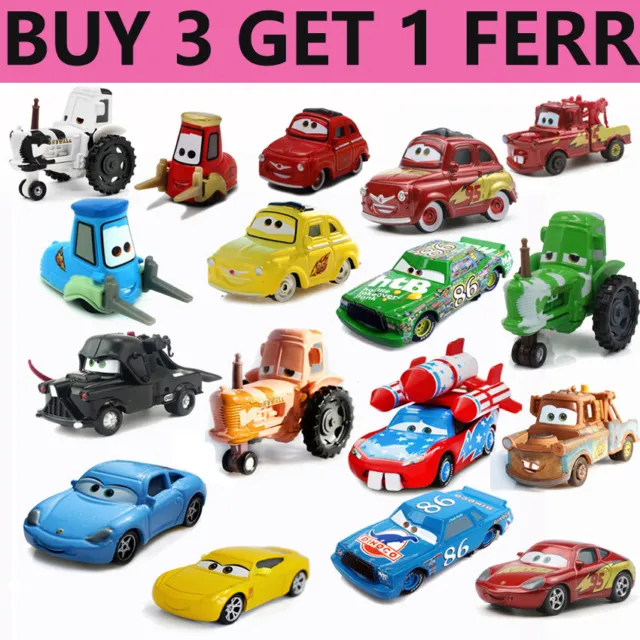 Disney Pixar Cars Diecast Model Car Toys 1:55 Lot Loose Lightning McQueen Kids