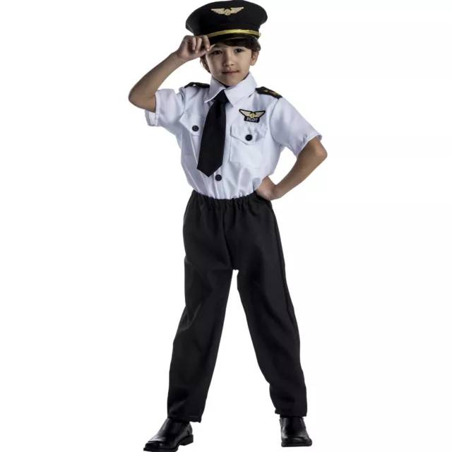 Dress Up America Pilot Costume for Kids - Role Play  Airline Captain Uniform
