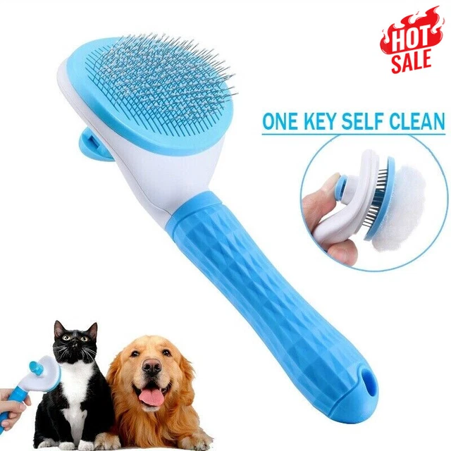 Pet Brush Grooming Self Cleaning Slicker Brush Dog Cat Massage Hair Remover Comb