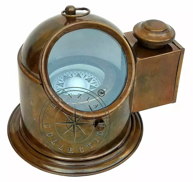 Kompass Antik Stil Lampe Einfassung Gimballed Maritim Schiff Laterne Boot