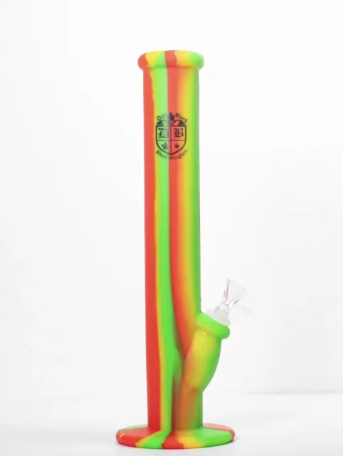 14 INCH Unbreakable Silicone Bong Water Pipe Tobacco | 14mm | Rasta 3